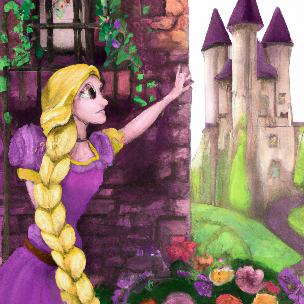 Rapunzel in città fiabesca