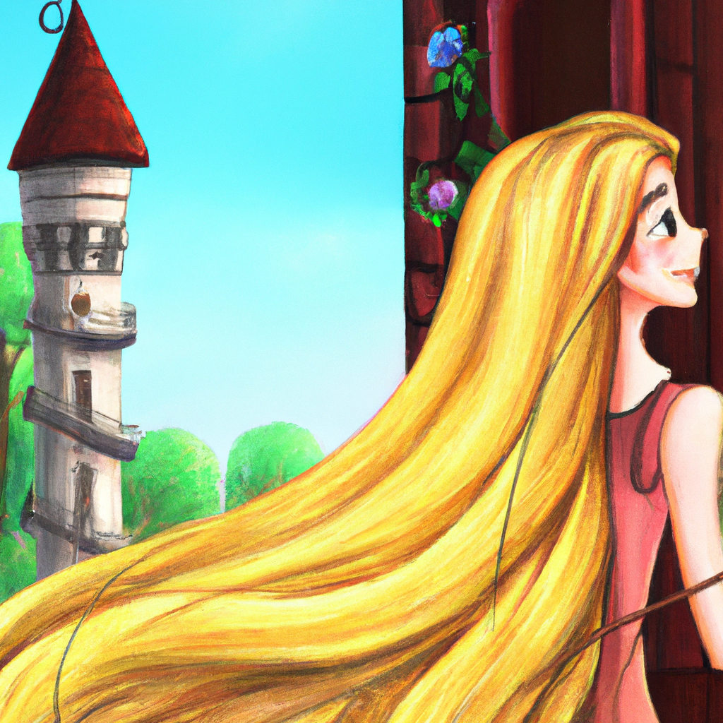Rapunzel in città fiabesca