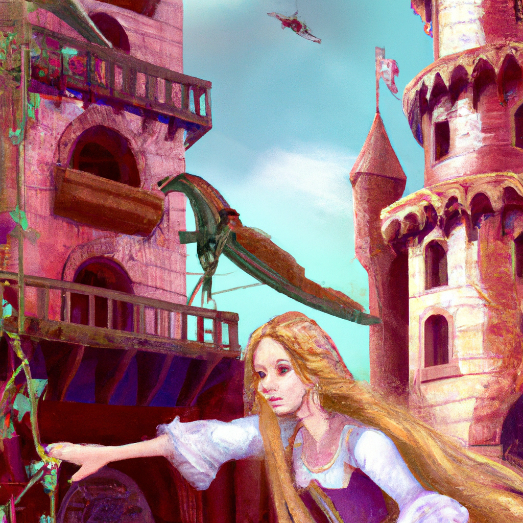 Rapunzel in città fiabesca