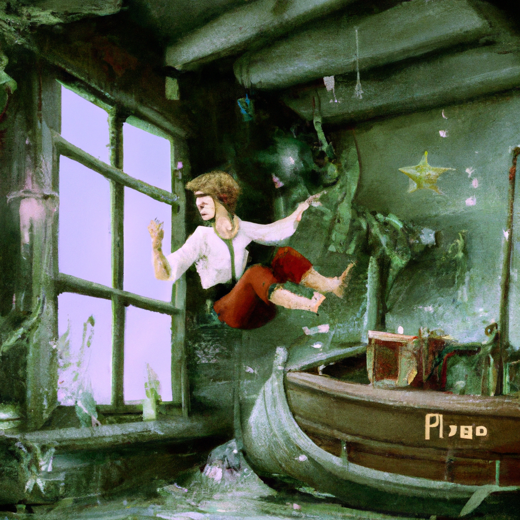 In una scena della sua vita, Peter Pan si ritrova a dover affrontare una vecchia strega che minaccia di rubargli la sua innocenza. La morale della favola è che la forza di credere in se stessi può trasformare ogni situazione difficile.