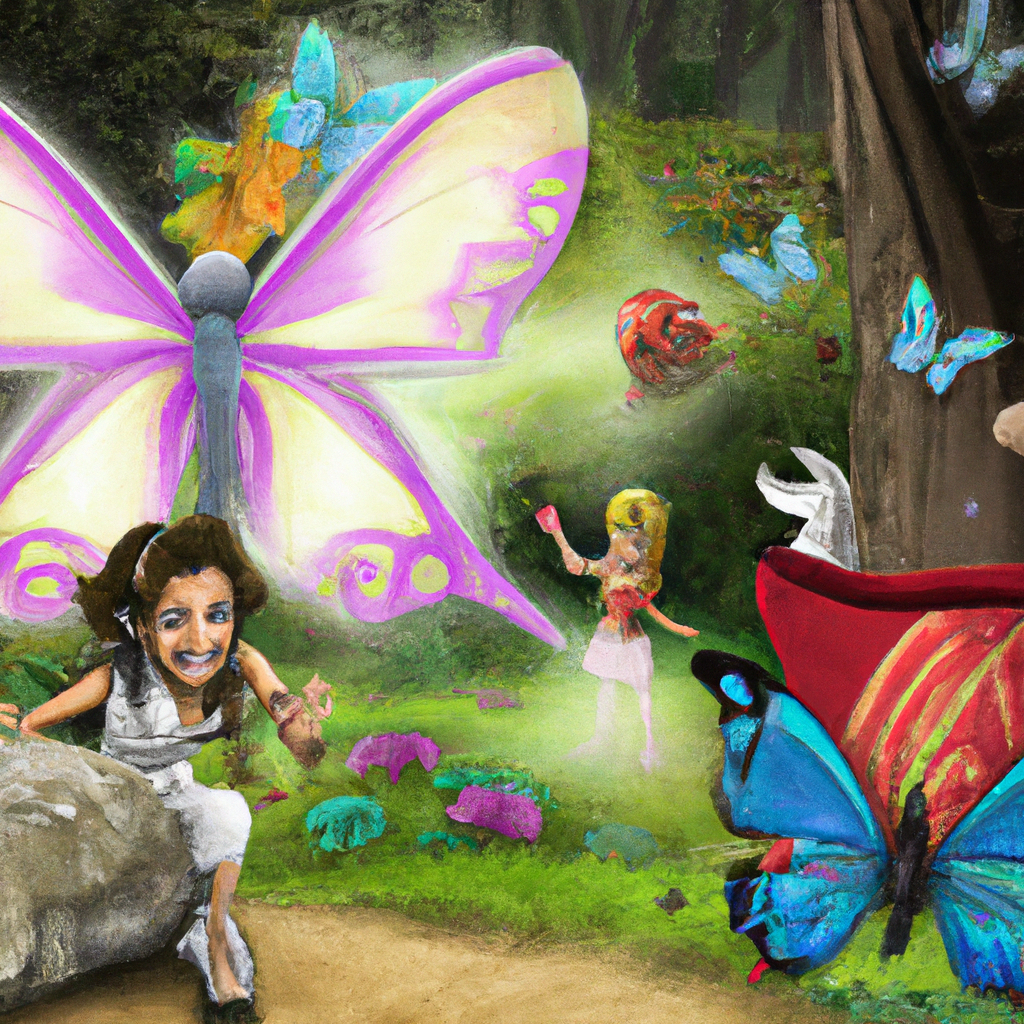 La favola della Farfalla narra di una creatura unica e speciale che si trovava nel regno dei nanetti, un regno dove la diversità era vista come qualcosa di cui avere paura. La Farfalla iniziò a volare in mezzo a loro, mostrando quanto la diversità fosse una cosa meravigliosa.
