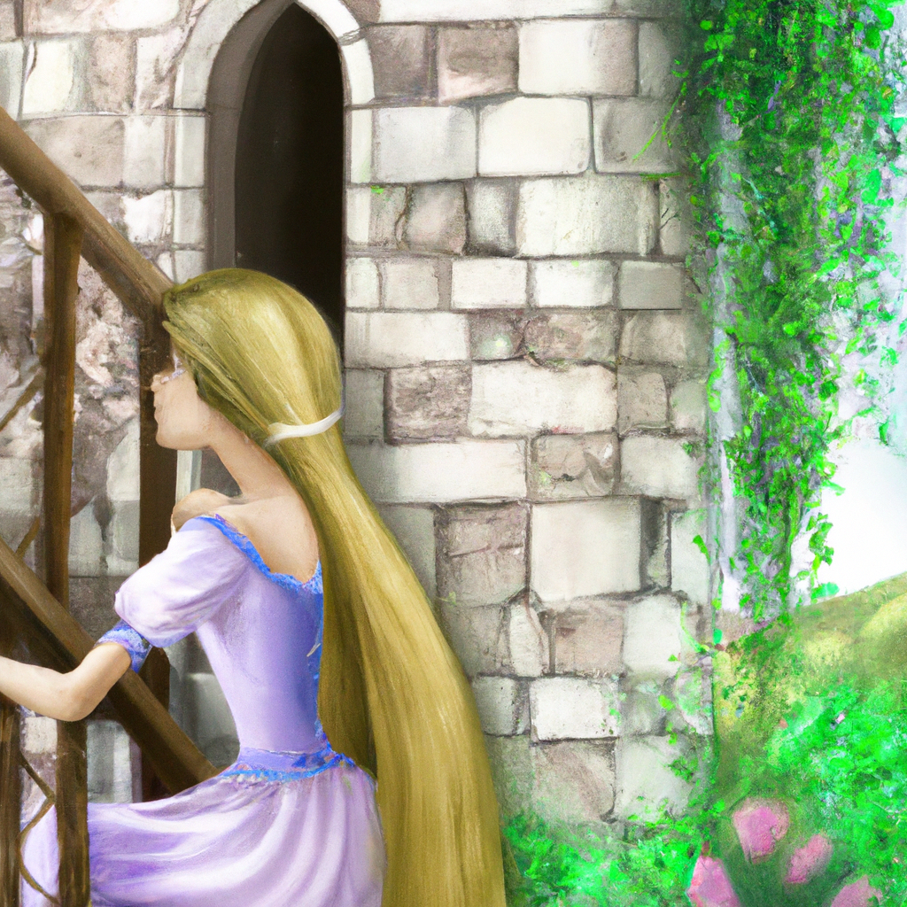 Nella favola Rapunzel, nel regno delle fate, si racconta la storia di una giovane ragazza che, vittima di un malvagio mago, viene tenuta segregata in una torre. Fortunatamente, con le sue buone azioni e con l'aiuto di un principe, riesce a trovare la forza di ribellarsi al suo destino e tornare a vivere fra la gente. La favola di Rapunzel è un'esortazione a non arrendersi mai e a credere nell'importanza della tolleranza.