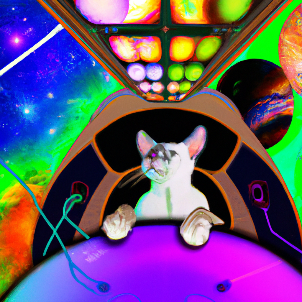 Gatto, un gatto curioso e coraggioso, decide di fare un viaggio nell'astronave spaziale per scoprire quali colori esistono nel cosmo. Durante il suo viaggio, Gatto impara qualcosa di nuovo sui colori e torna a casa con una nuova consapevolezza.