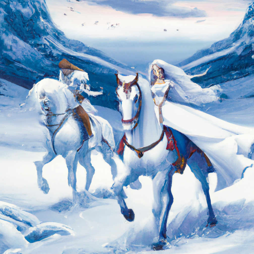 Un Principe Azzurro, una Dama Bianca, e due cavalli alati, in una montagna innevata: ecco la scena in cui si consuma una storia d'amicizia che salverà un regno dalle minacce dei malvagi nemici. Nonostante i molteplici ostacoli, i due riusciranno a trovare una soluzione impensabile.