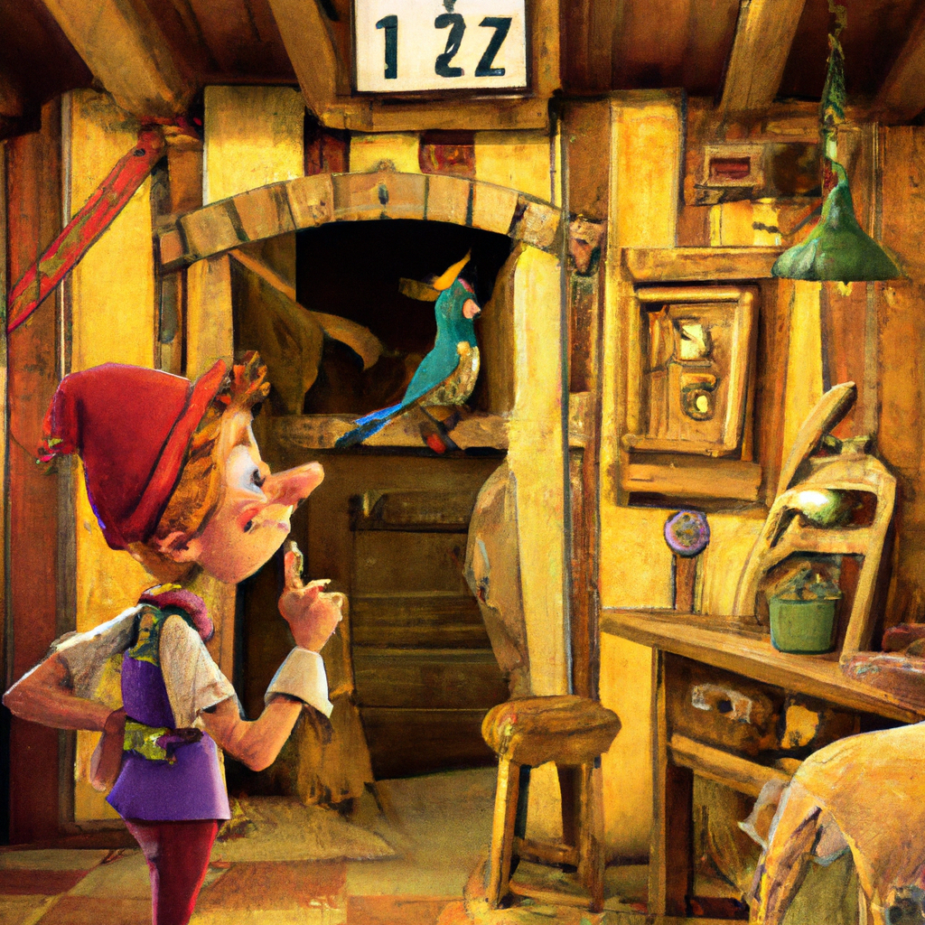 Un giorno Pinocchio incontra una vecchia strega che gli mostra la magia dei numeri. La vecchia gli offre una misteriosa scatola contenente dei piccoli botti, che quando li univa insieme, formavano un numero, parola, o disegno.