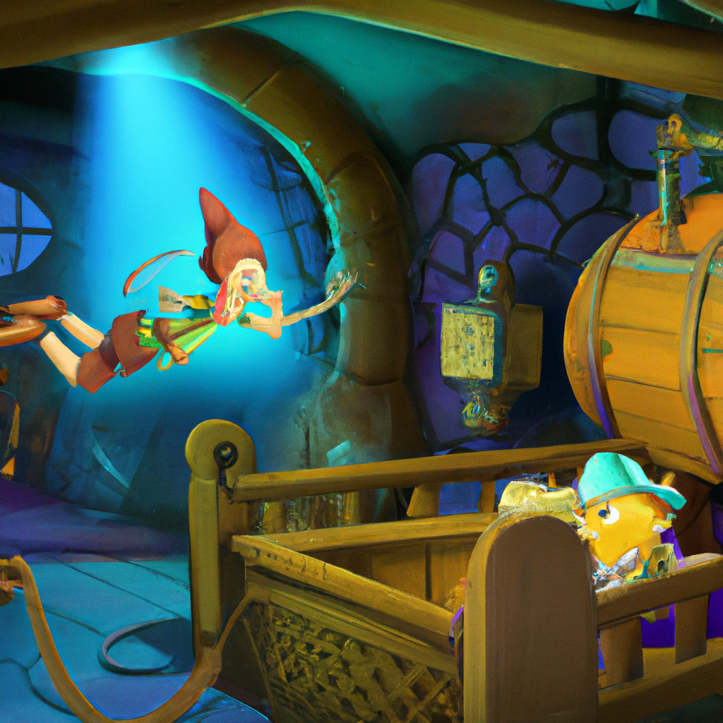 Sotto l'incantevole superficie dell'Oceano, l'avventuroso Pinocchio e il suo fidato amico Lucignolo si trovano intraprendere un'impresa che li porterà a scoprire un regno sommerso ricco di tesori e pericoli. Il loro viaggio li porterà a sperimentare la magia del mare e comprendere il vero significato della fraternità.