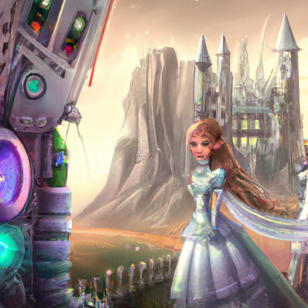 In un regno lontano popolato da robot, nasce Rapunzel, una bambina dagli occhi azzurri e capelli lunghissimi. Innamorati della sua bellezza, i robot decidono di tenerla con loro, e di farla crescere in una torre dove non possa fuggire.